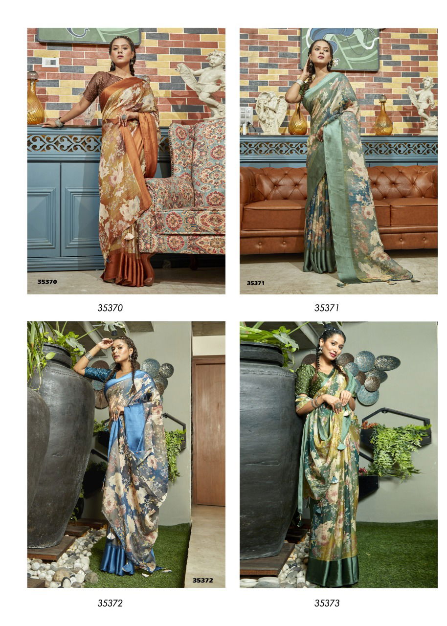 Triveni Kantara Fancy Ethnic Wear Wholesale Printed Saree Catalog
